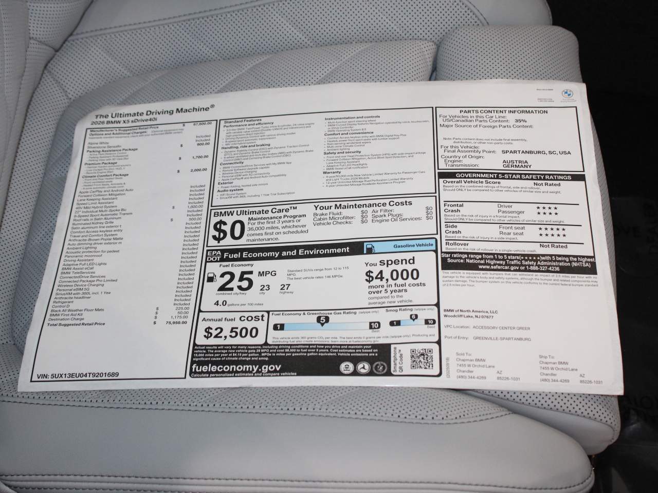 2026 BMW X5 sDrive40i