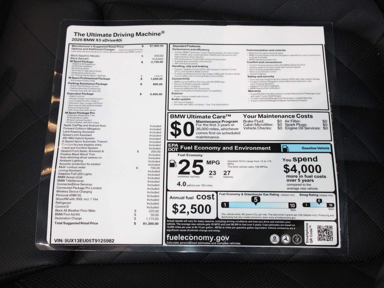 2026 BMW X5 sDrive40i