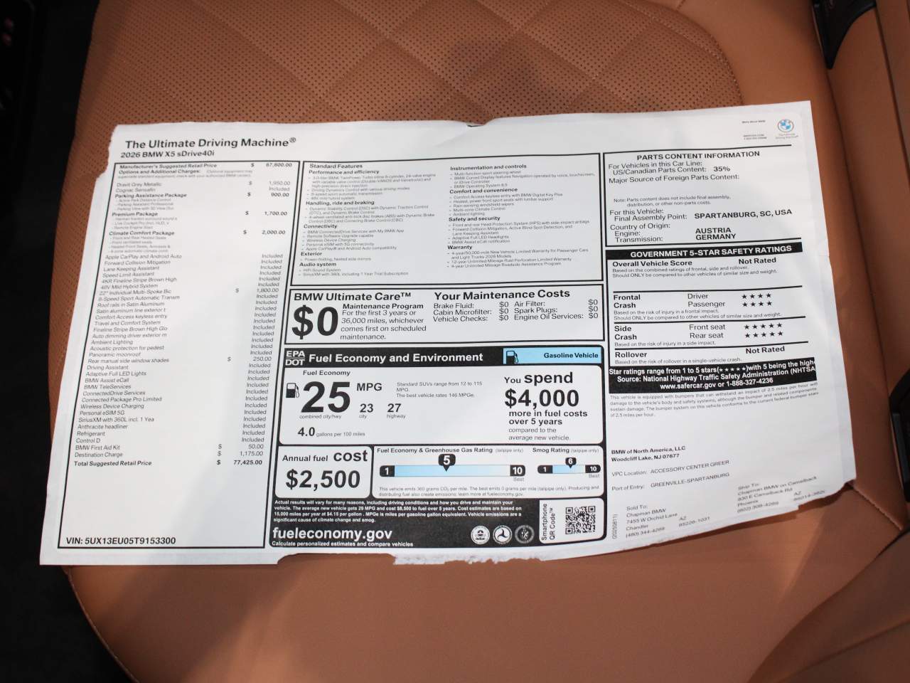 2026 BMW X5 sDrive40i