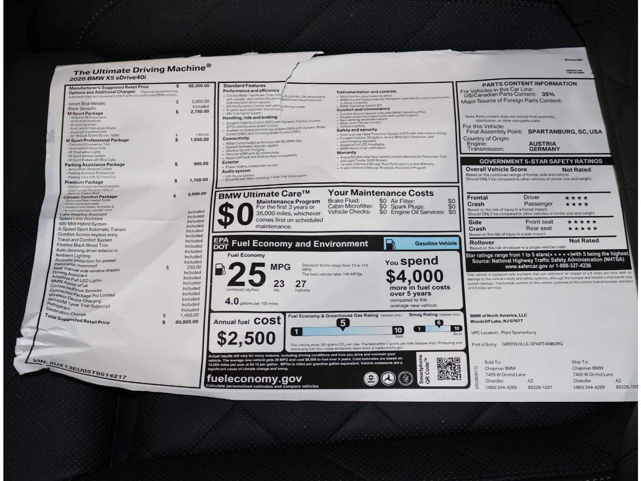 2026 BMW X5 sDrive40i