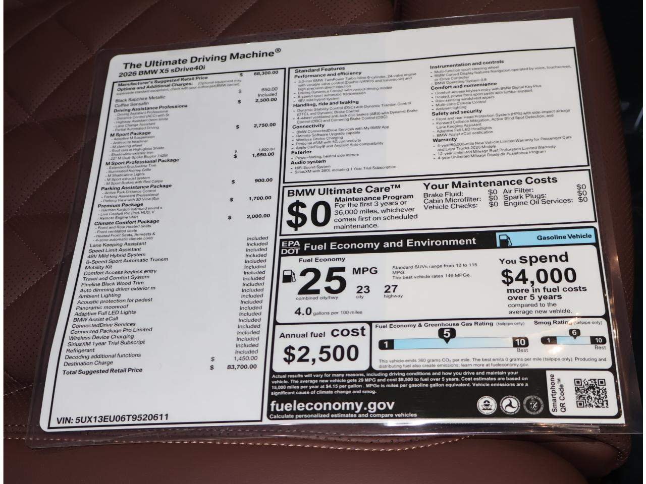 2026 BMW X5 sDrive40i