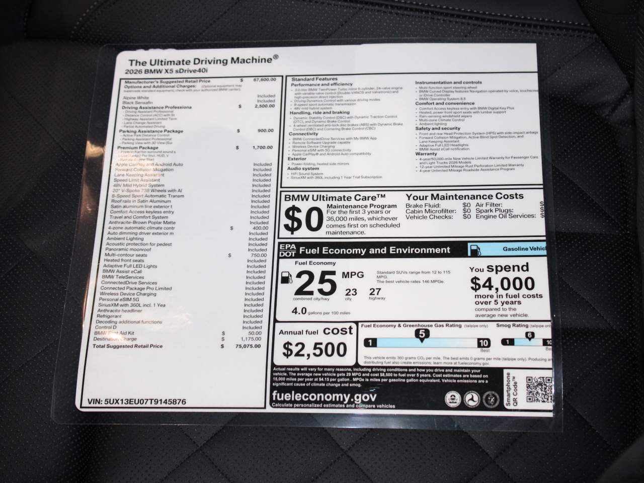 2026 BMW X5 sDrive40i