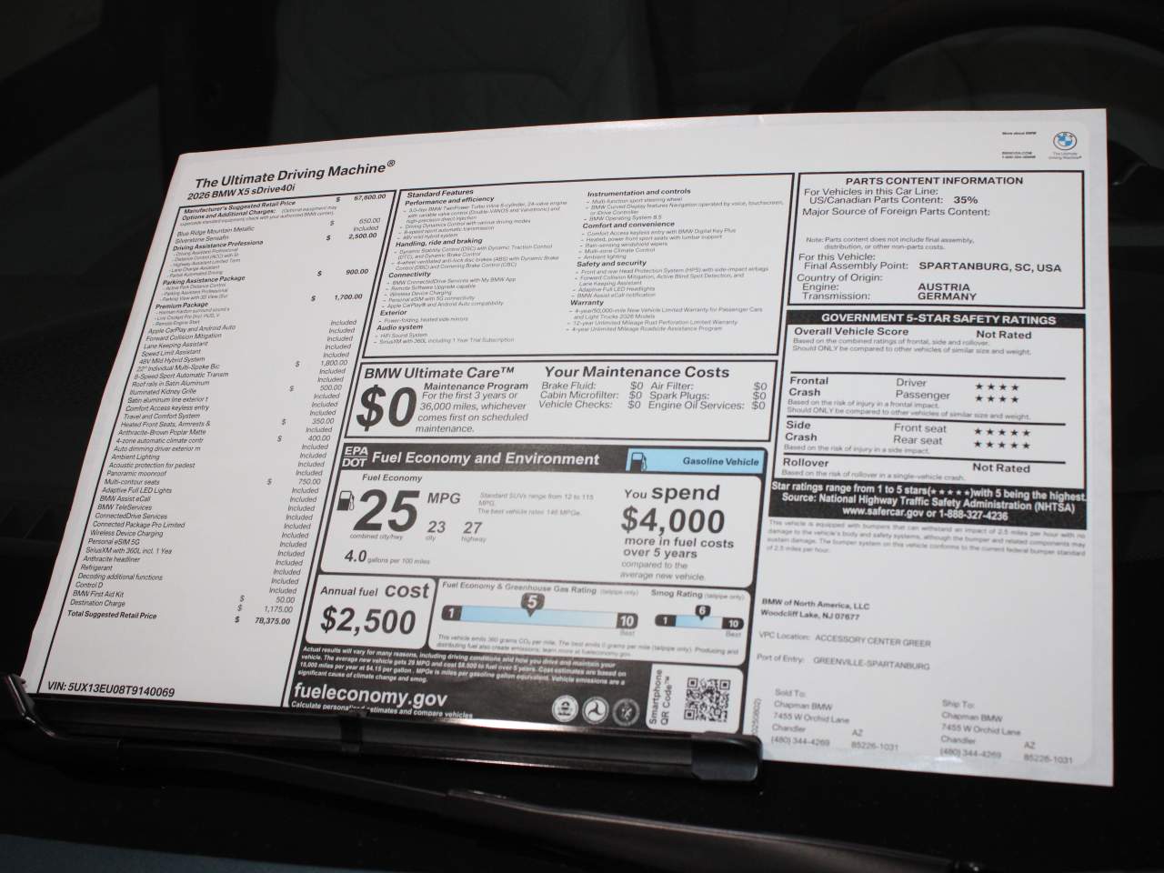 2026 BMW X5 sDrive40i