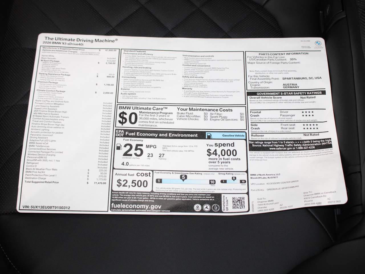 2026 BMW X5 sDrive40i