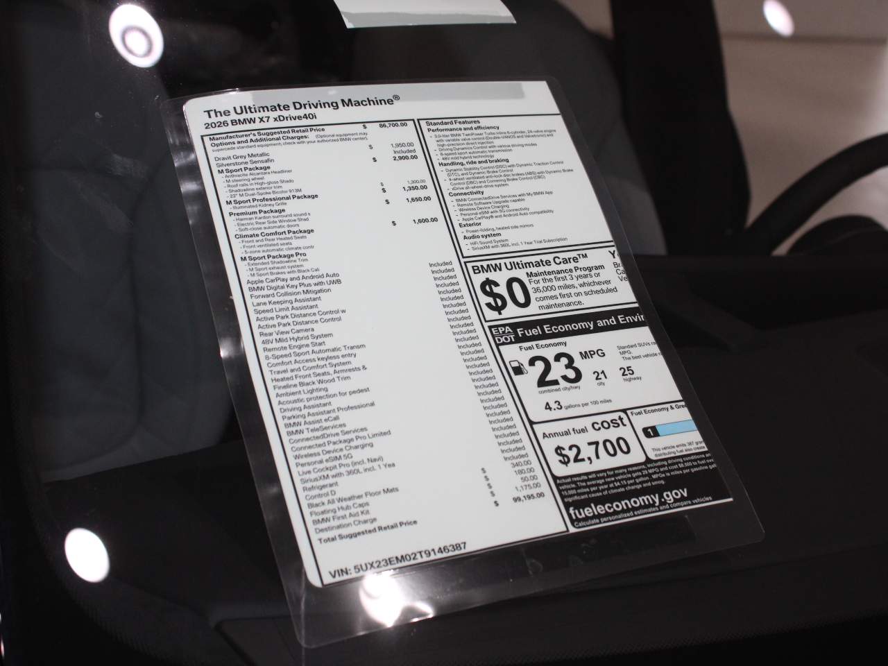 2026 BMW X7 xDrive40i