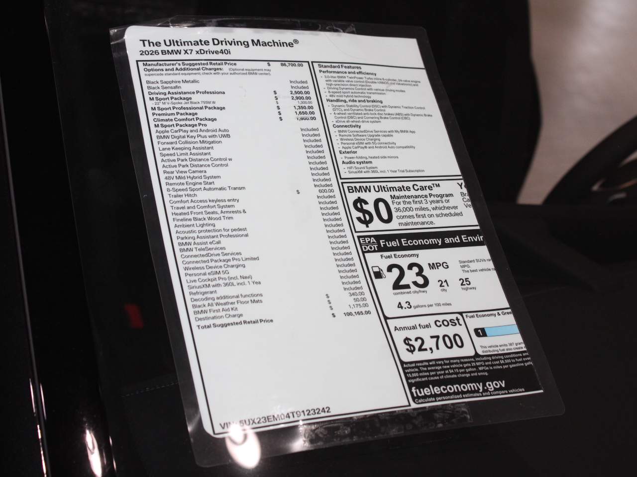 2026 BMW X7 xDrive40i