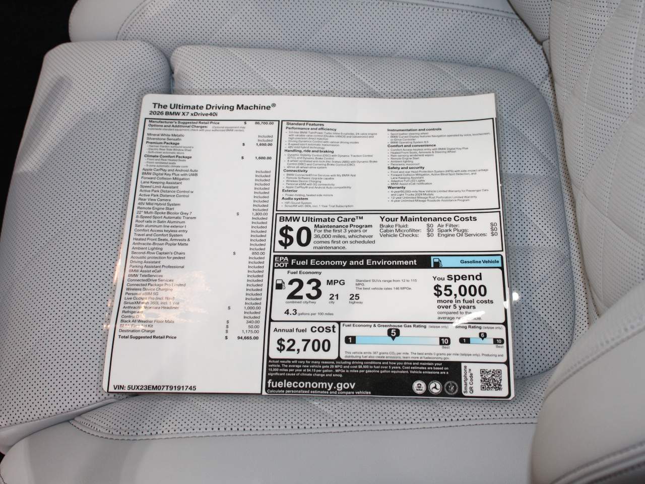 2026 BMW X7 xDrive40i