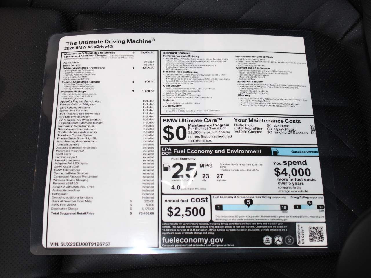 2026 BMW X5 xDrive40i