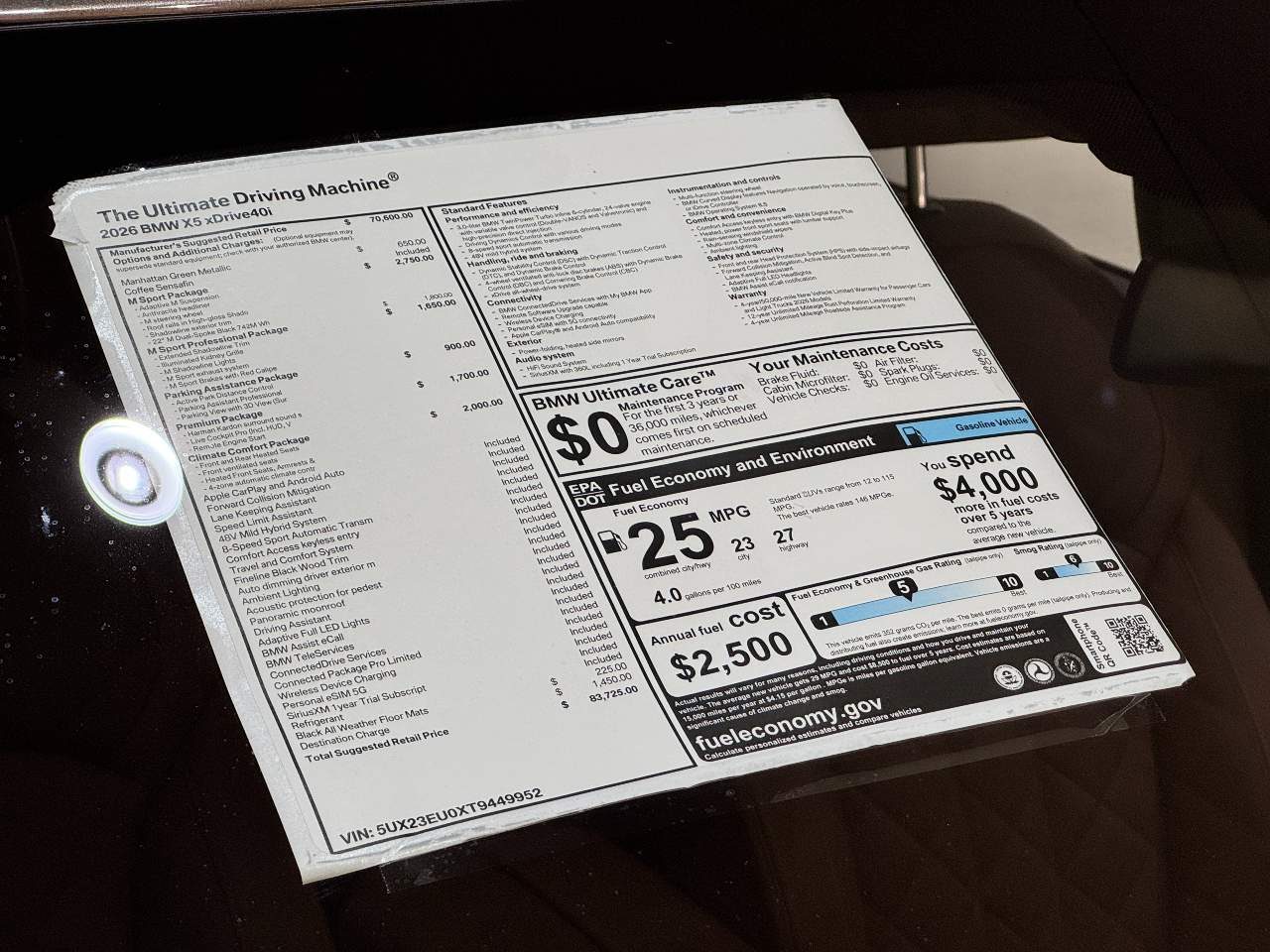 2026 BMW X5 xDrive40i