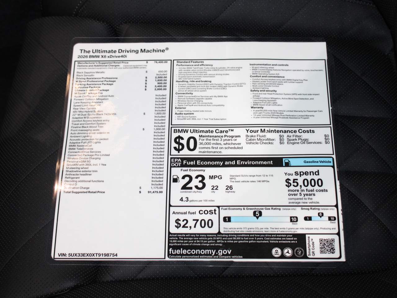 2026 BMW X6 xDrive40i