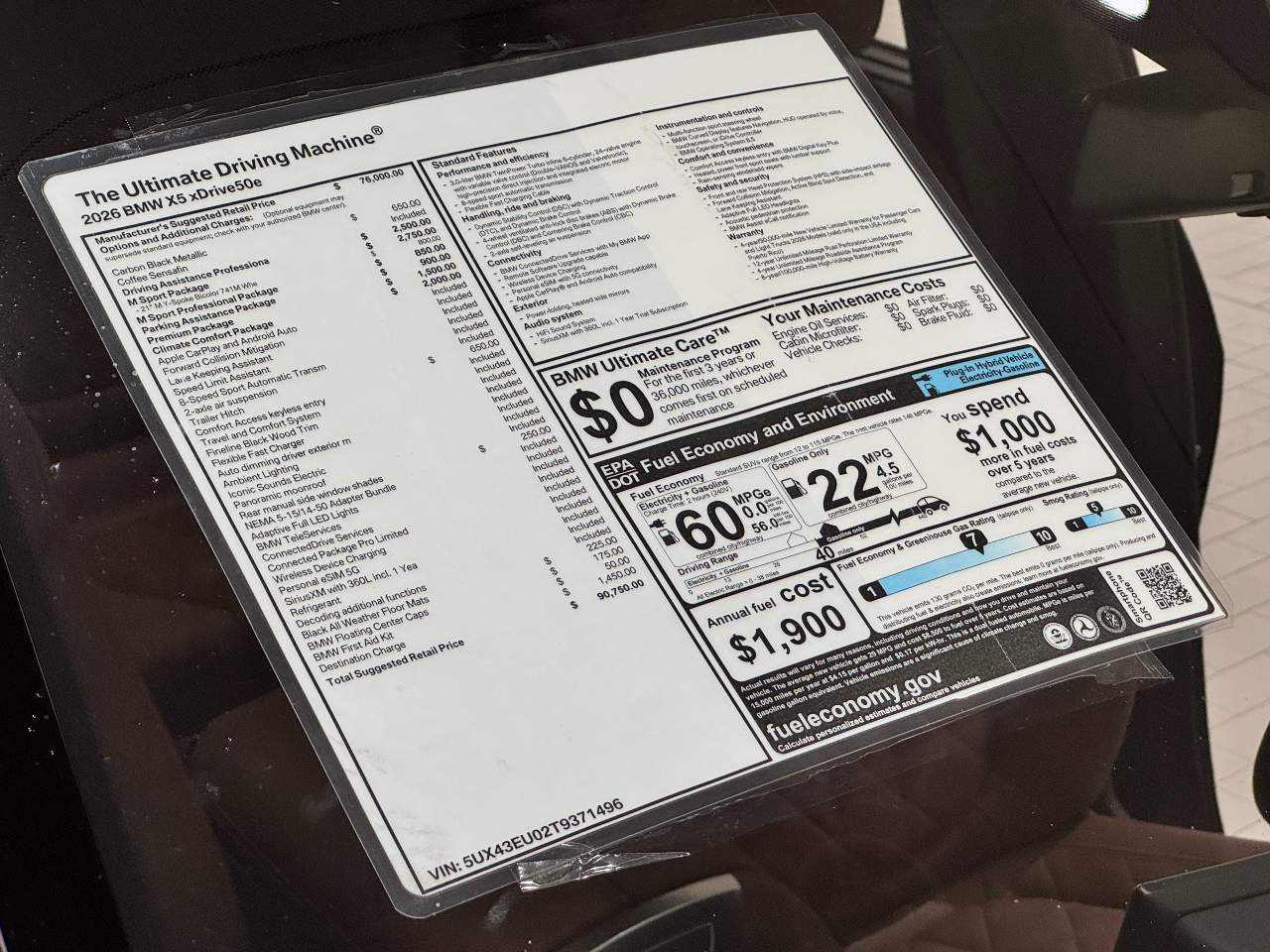 2026 BMW X5 xDrive50e