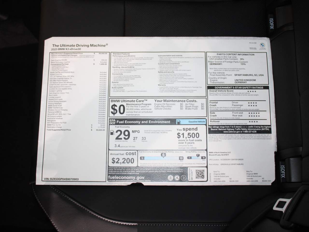 2025 BMW X3 3.0I XDR 30 xDrive