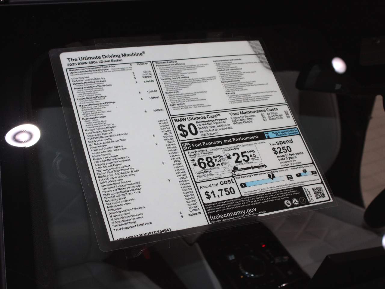 2026 BMW 5-Series 550e xDrive Sedan
