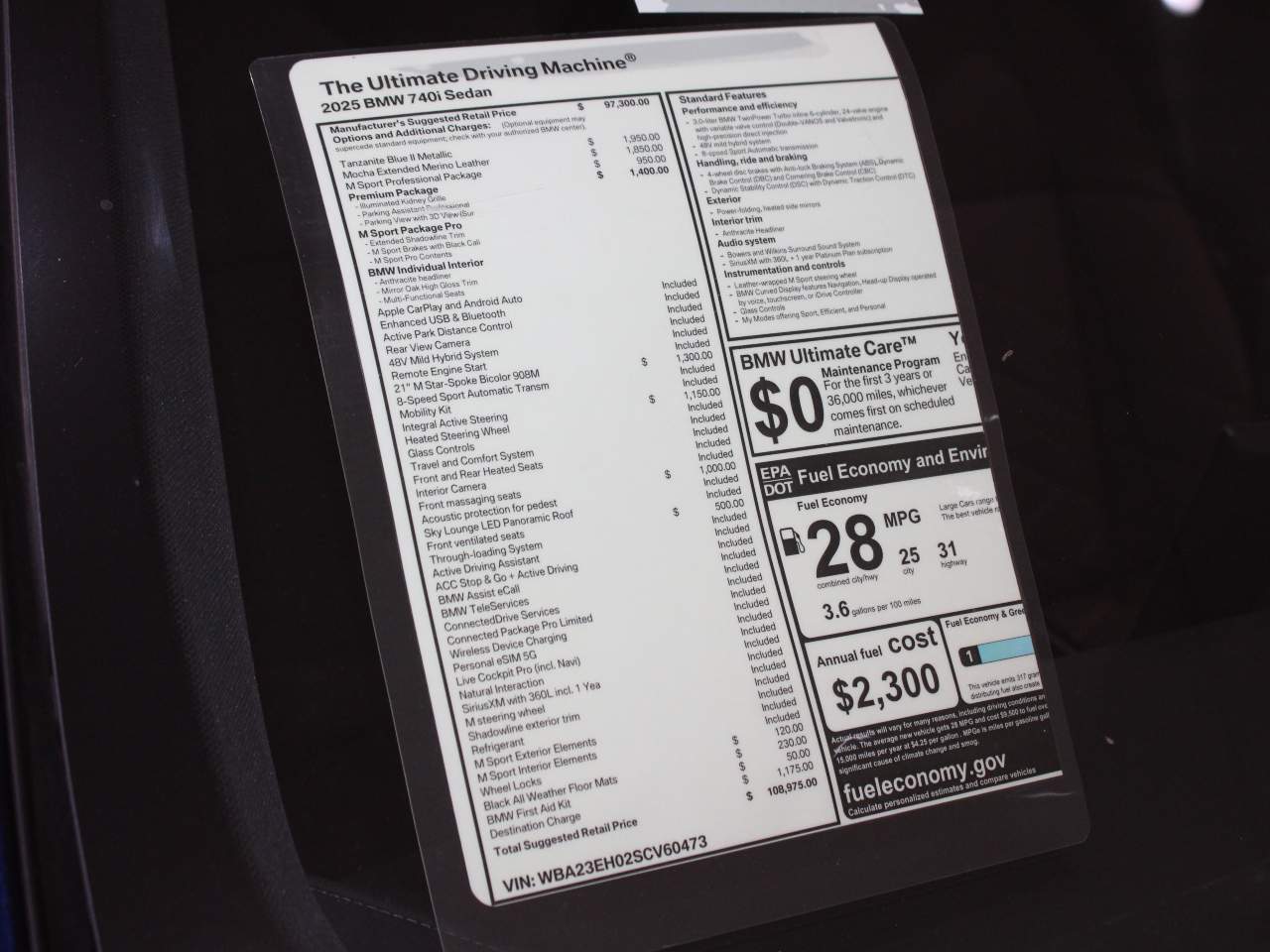 2025 BMW 7-Series 740i Sedan