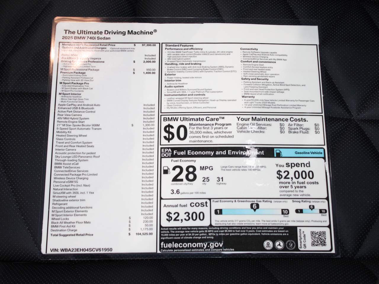 2025 BMW 7-Series 740i Sedan