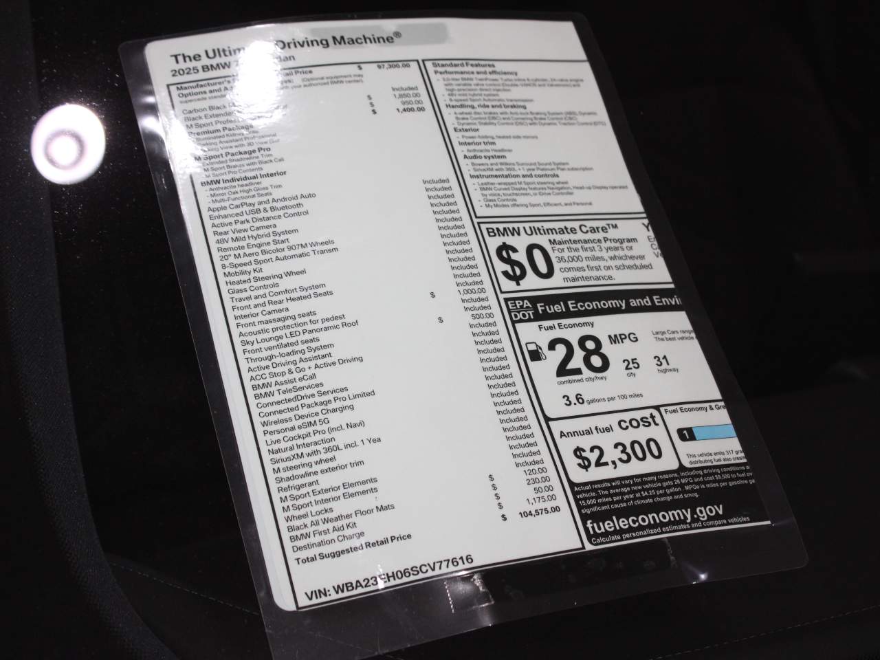 2025 BMW 7-Series 740i Sedan