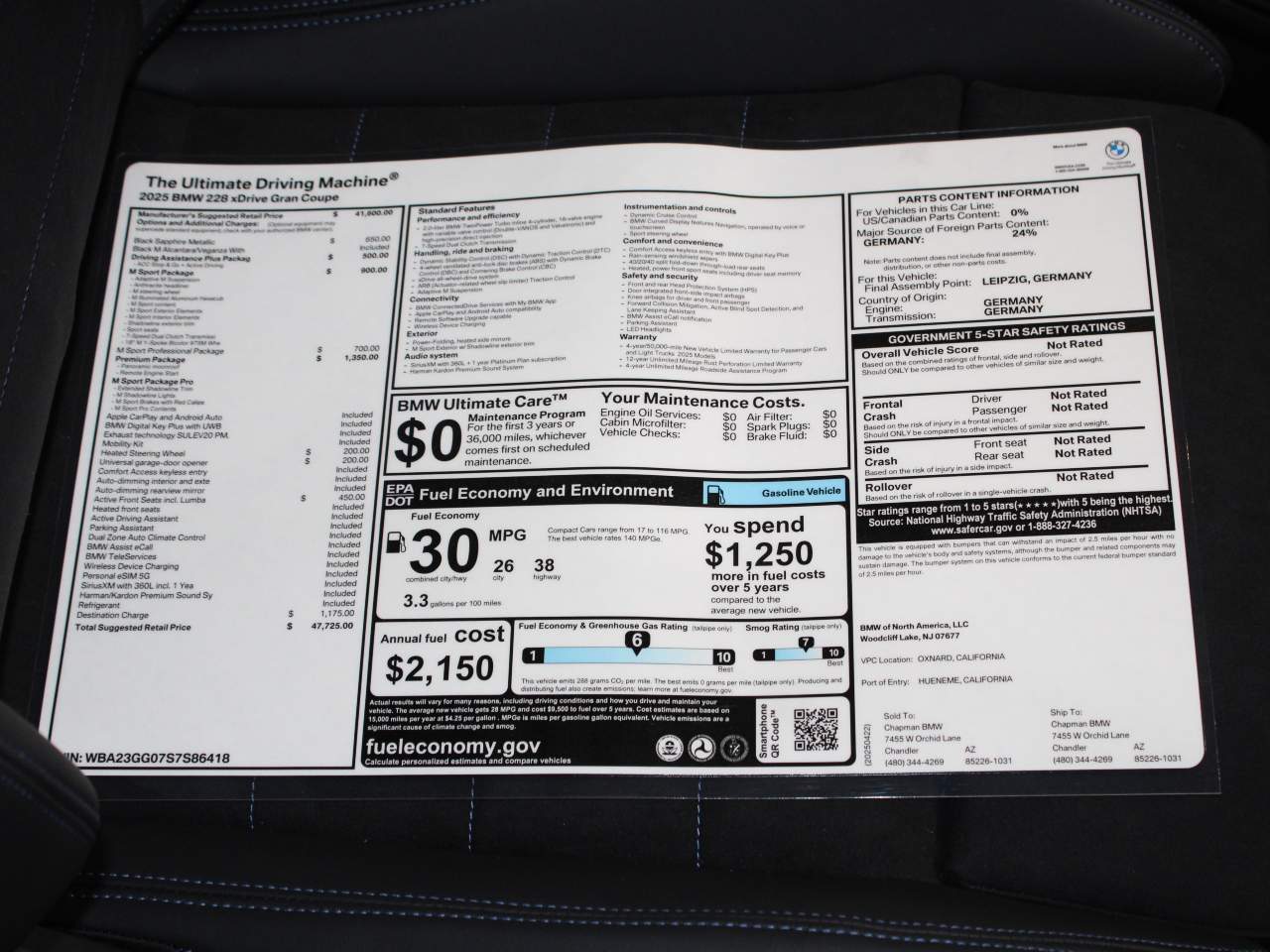 2025 BMW 2-Series 228 xDrive Gran Coupe Sedan