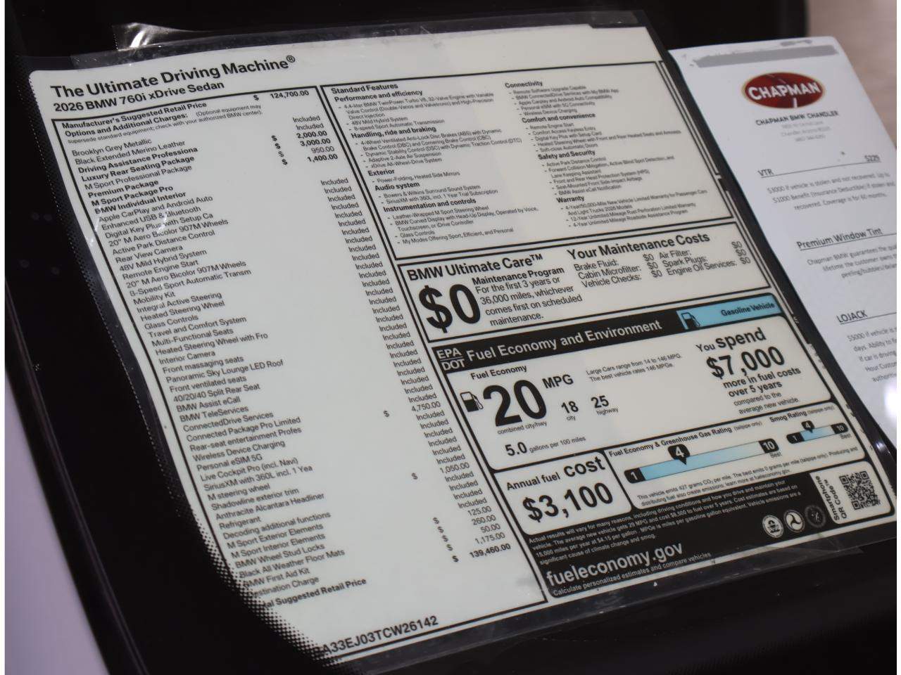 2026 BMW 7-Series 760i xDrive Sedan