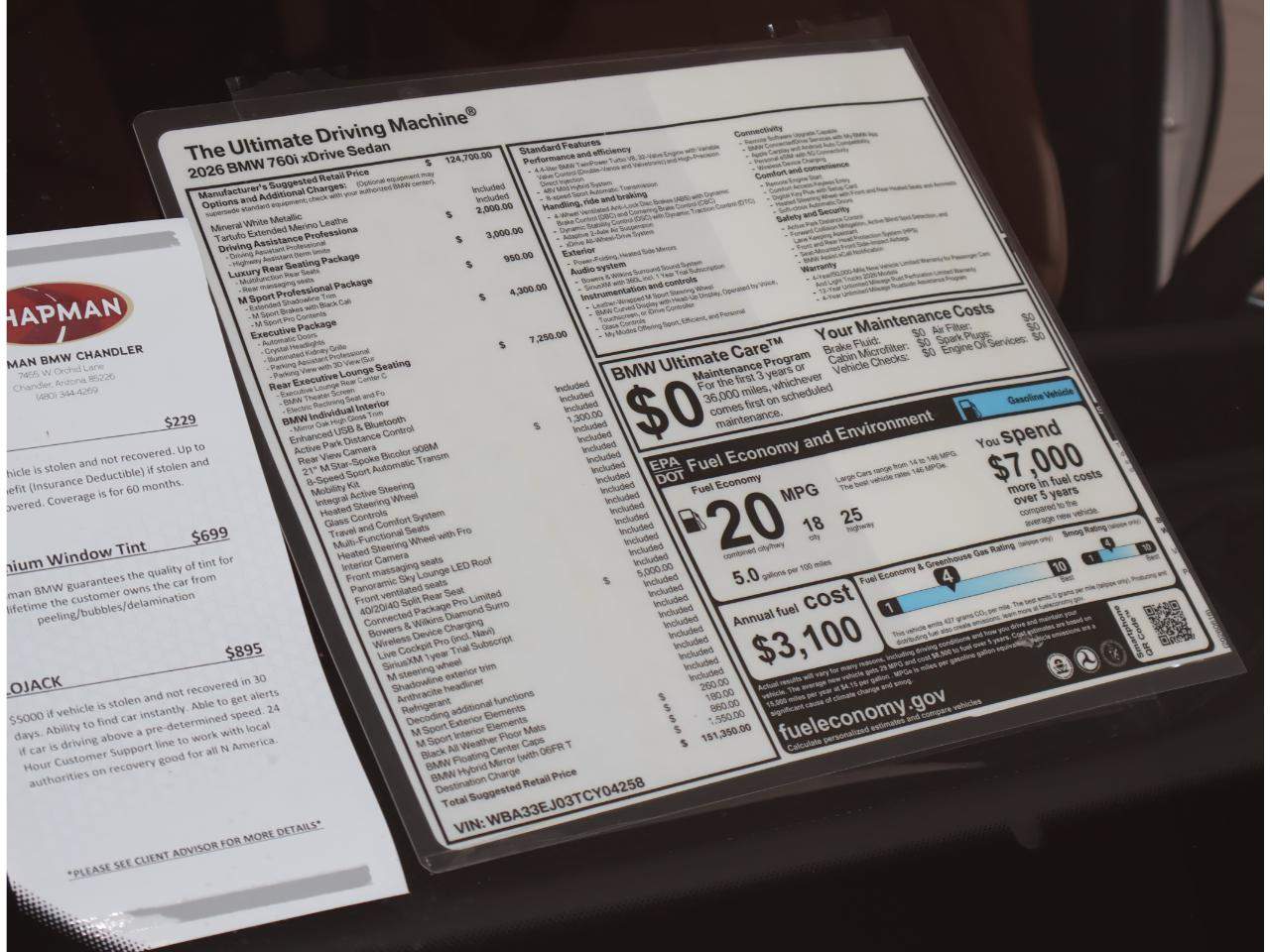 2026 BMW 7-Series 760i xDrive Sedan