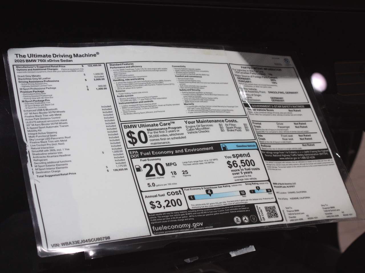 2025 BMW 7-Series 760i xDrive Sedan