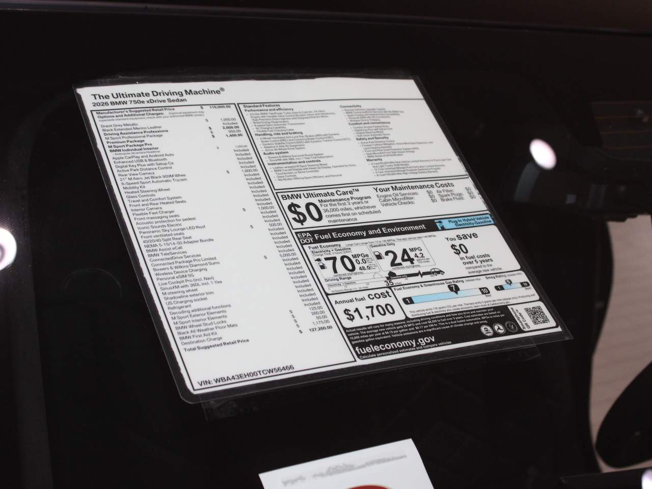 2026 BMW 7-Series 750e xDrive Sedan