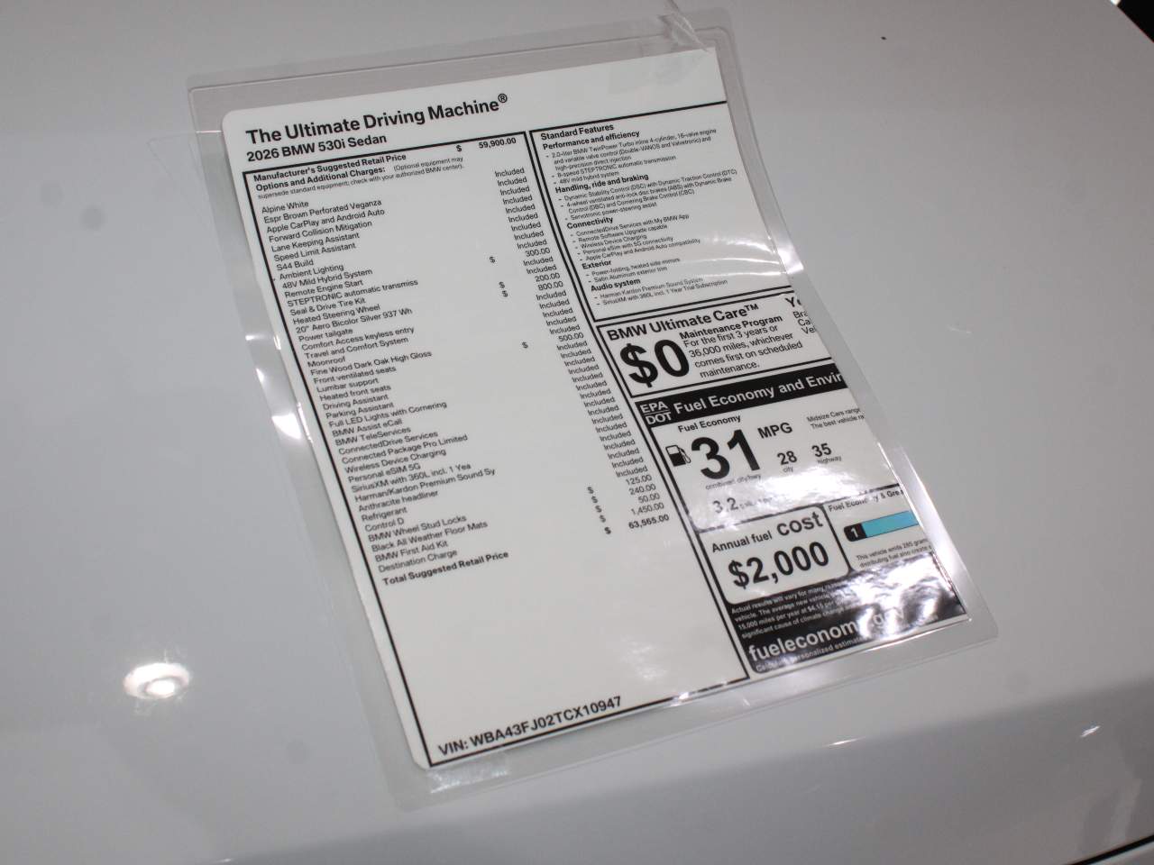 2026 BMW 5-Series 530i Sedan