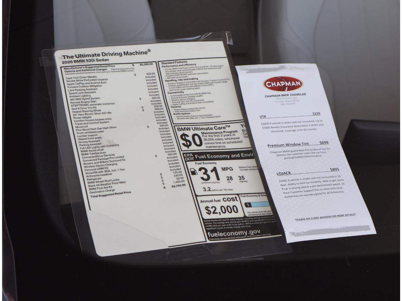 2026 BMW 5-Series 530i Sedan