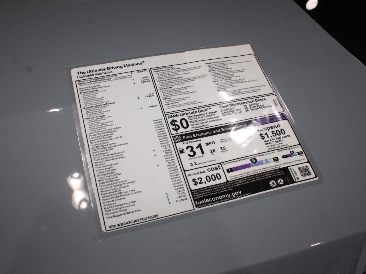 2026 BMW 5-Series 530i Sedan