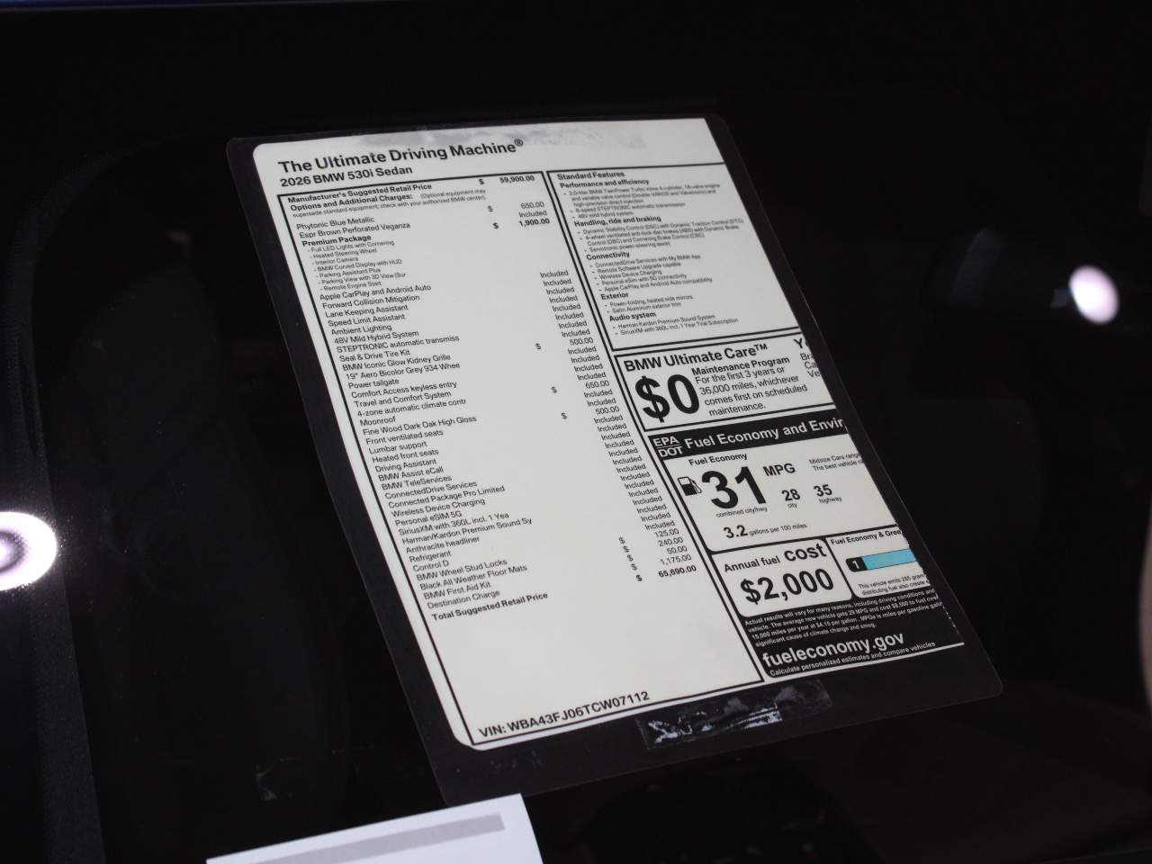 2026 BMW 5-Series 530i Sedan