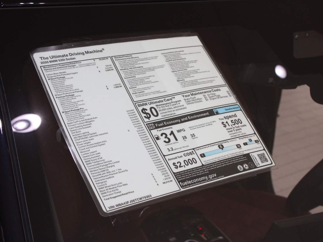 2026 BMW 5-Series 530i Sedan