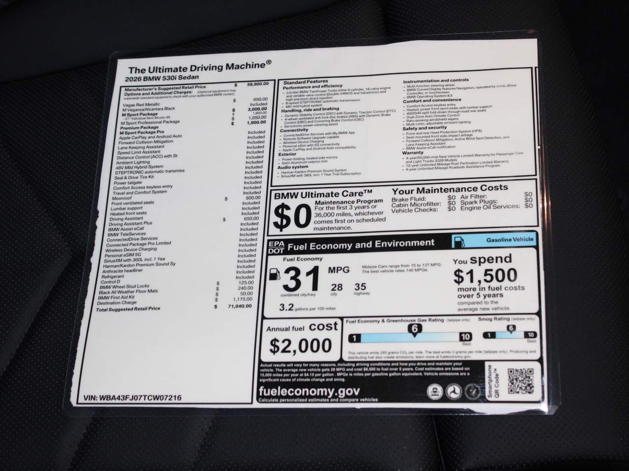 2026 BMW 5-Series 530i Sedan