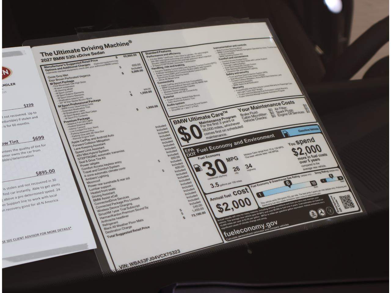 2027 BMW 5-Series 530i xDrive Sedan