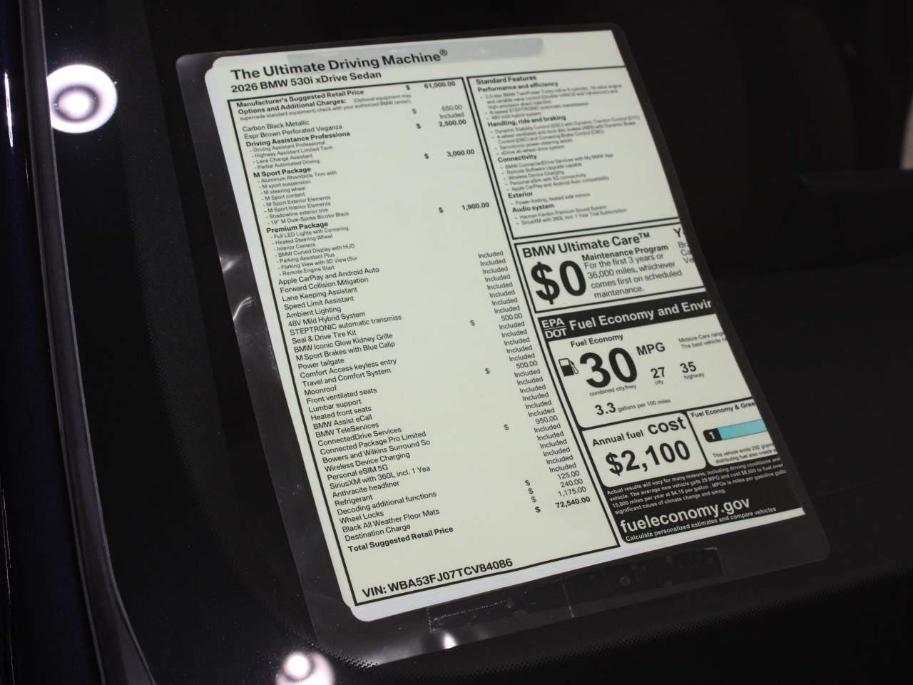 2026 BMW 5-Series 530i xDrive Sedan