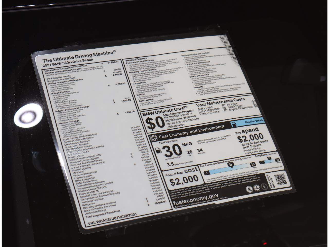 2027 BMW 5-Series 530i xDrive Sedan