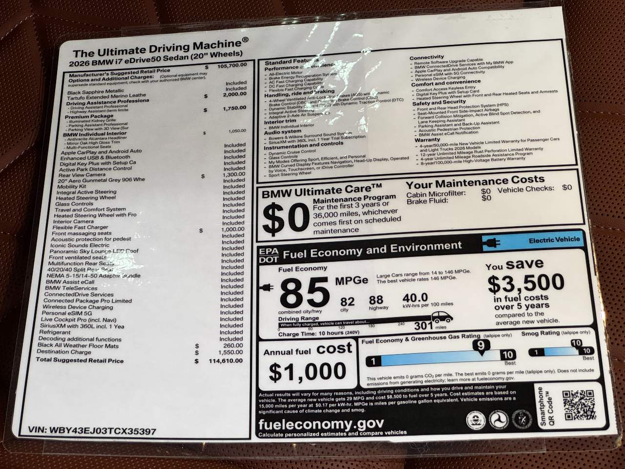 2026 BMW i7 eDrive50 Sedan