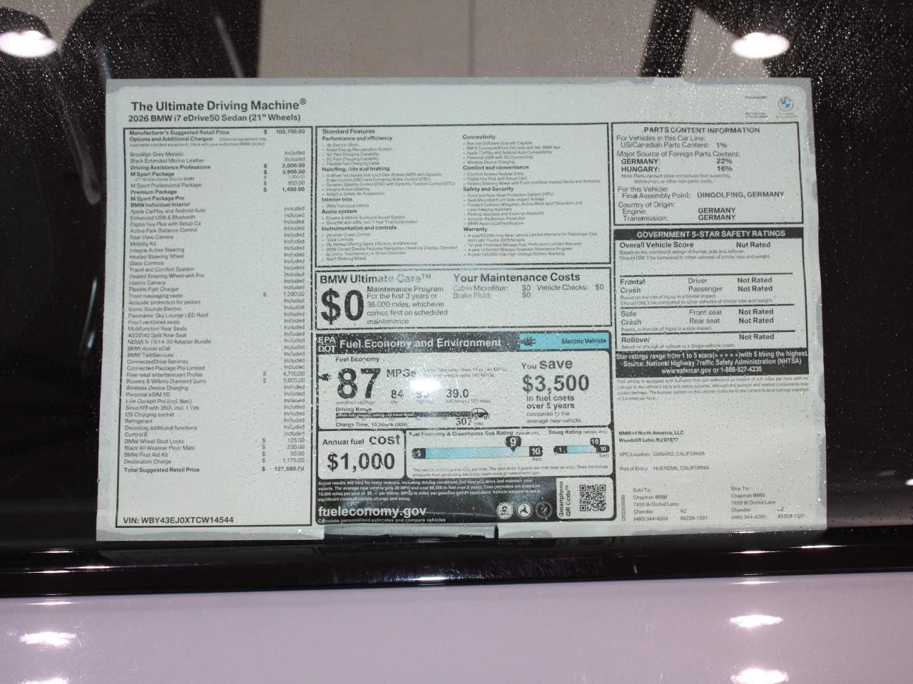 2026 BMW i7 eDrive50 Sedan