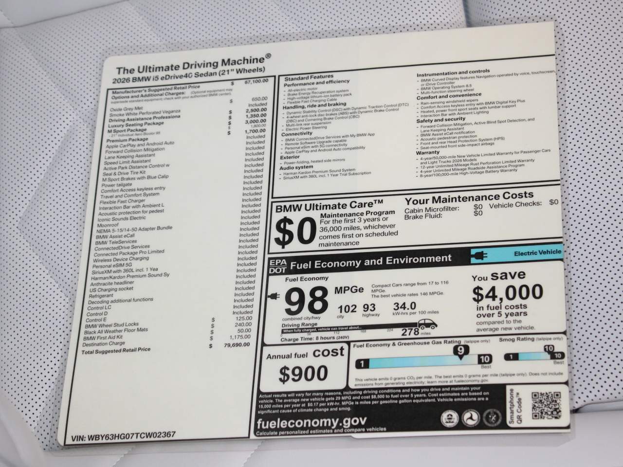 2026 BMW i5 eDrive40 Sedan
