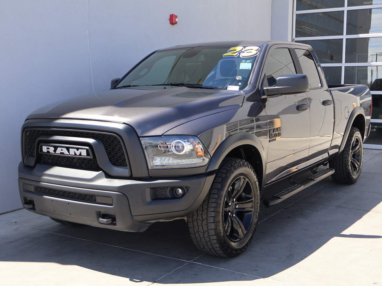 Gray (Granite Crystal Metallic Clear Coat) 2023 RAM 1500 Classic Warlock Quad Cab 4WD Pickup Truck Four-Wheel Drive 8-Speed Automatic